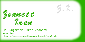 zsanett kren business card